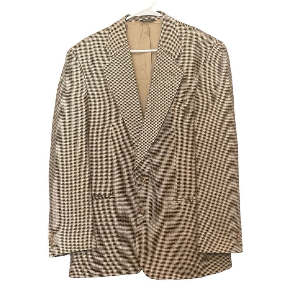 43L Vito Rufolo Italy Lanificio Di Pray Vtg 2 Button Silk Wool Blazer Sport Coat